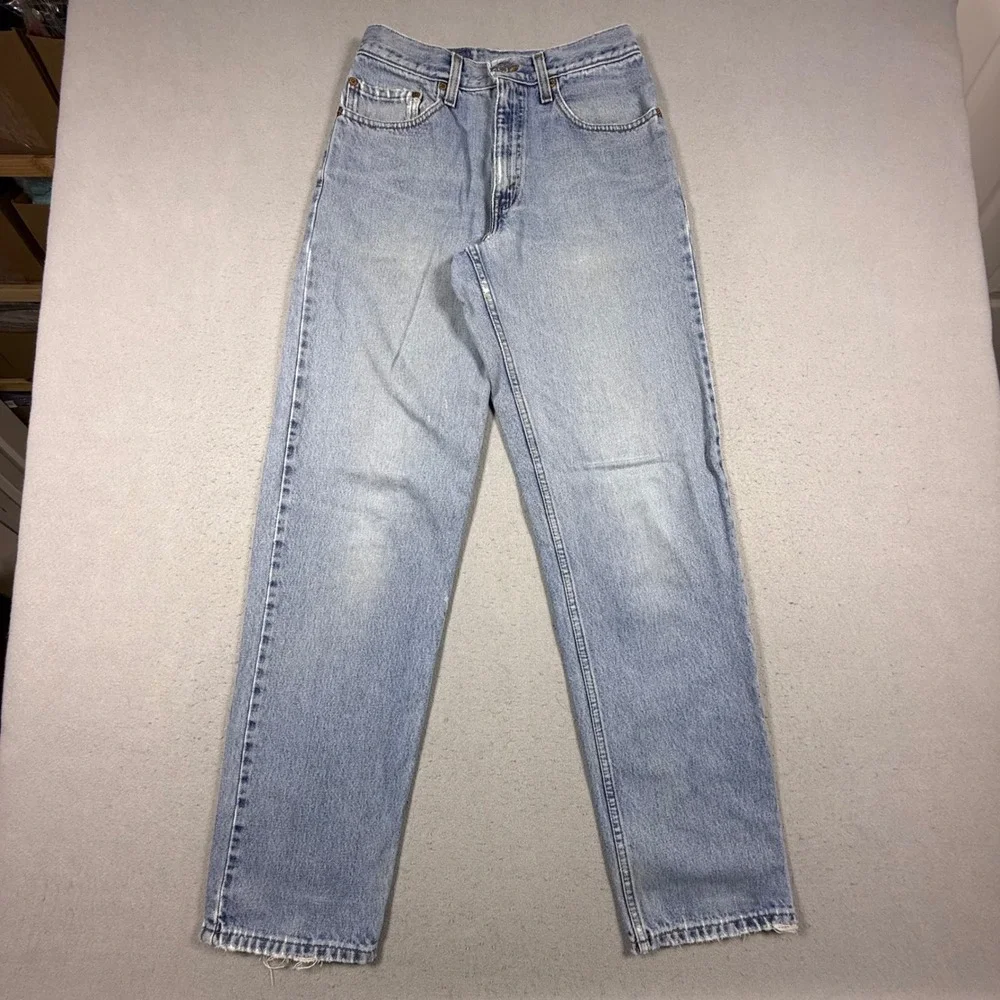 Levis 550 Relaxed Fit Tapered Leg Light Wash Denim High Rise Jeans Mens 33x32